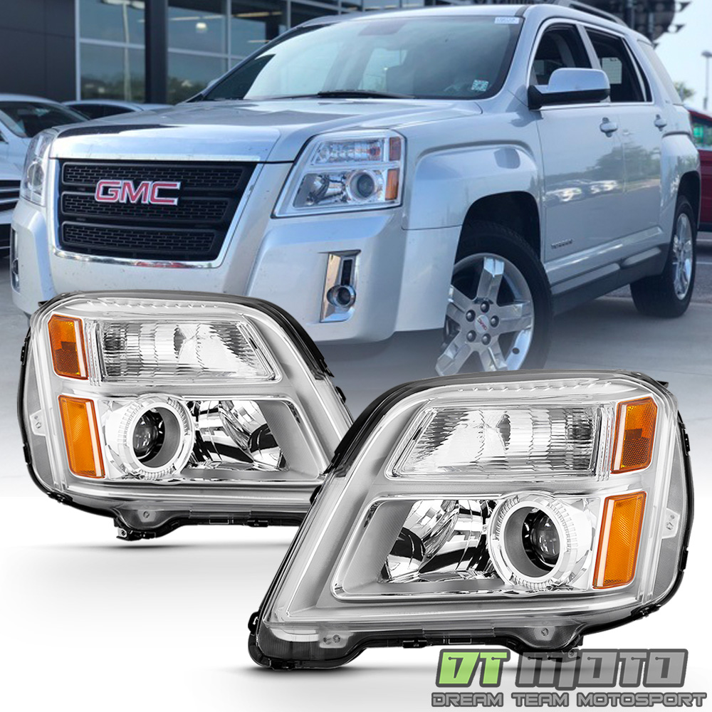 Headlight For 2010-2015 GMC Terrain Left Clear Lens Halogen With Bulb