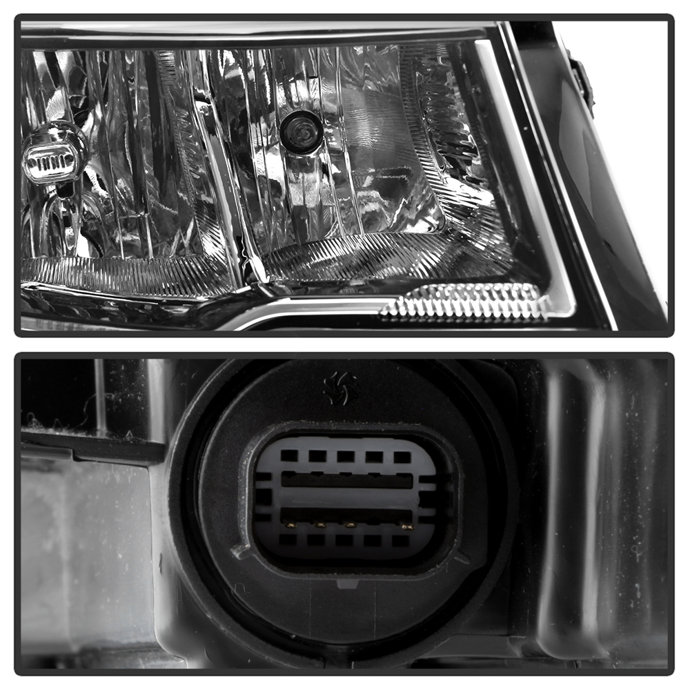 thumbnail image 2 of Auheadmotor Left Driver Side Halogen Headlight For 2017-2021 Jeep Compass (OE Style, Chrome Housing) 2 of 6