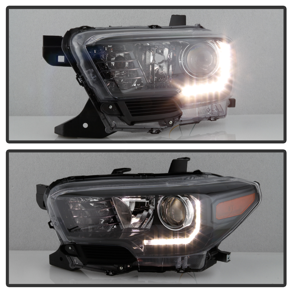 For 20162019 Toyota TRD w/ LED DRL Black Projector Headlights