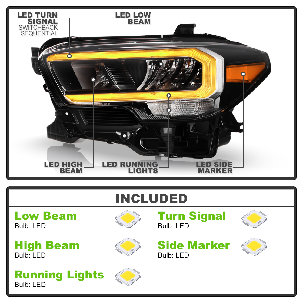 For 2020-2023 Toyota Tacoma Limited|TRD Full LED Headlight