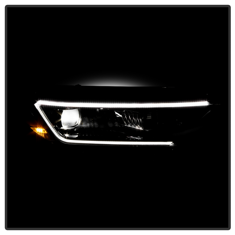 Full LED Passenger Side Headlight For 2019-2021 VW Jetta – Black Housing, Clear Lens By VaVa Motors