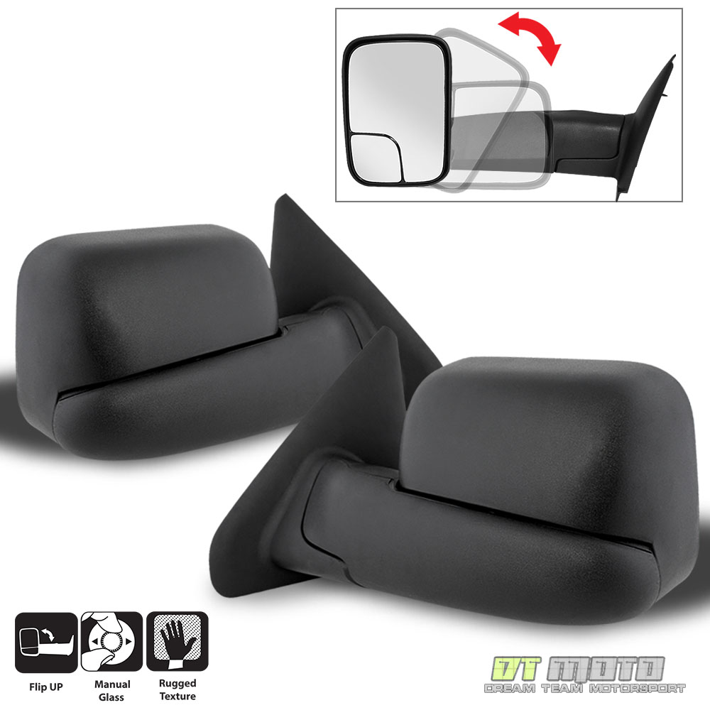 02-08 Ram 1500 03-09 2500 3500 Tow Extend FlipUp POWER Heated Mirror Driver Side
