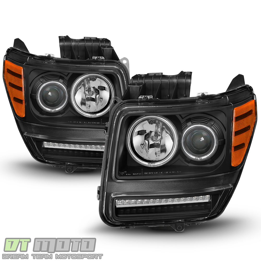 2007-2012 Dodge Nitro CCFL Halo DRL Projector Headlights w/LED