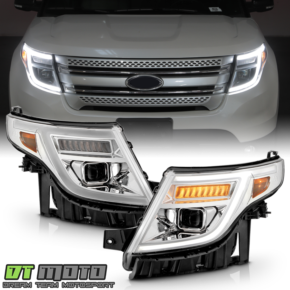 DEVISE WORKS Explorer LEDライト For 2011-2015 Ford Explorer Halogen Upgrade Chrome LED Sequentail