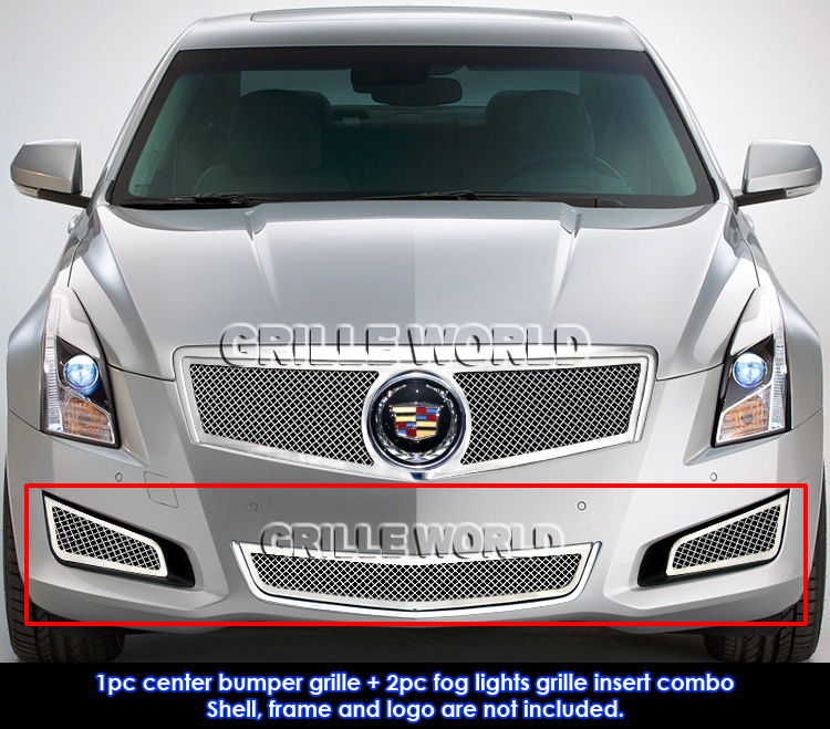 thumbnail image 2 of Refitfullrange Black Honeycomb Mesh Upper Grille For 2013-2014 Cadillac ATS 2 of 5