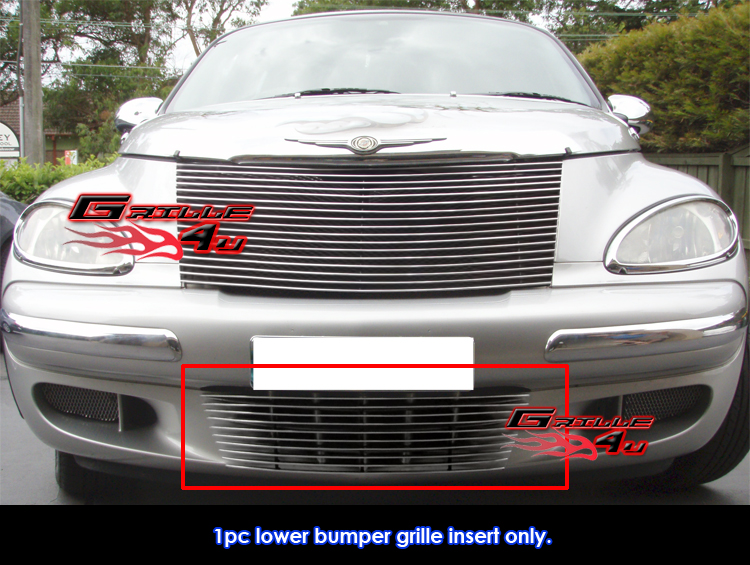Grilles Fits 20002005 Chrysler PT Cruiser Lower Bumper Chrome Billet