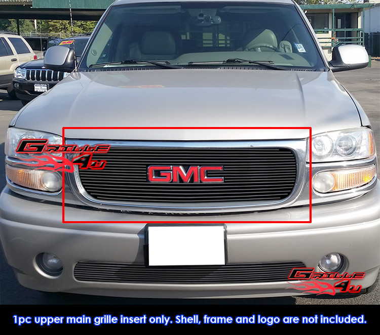 Fits 19992002 GMC Sierra 1500/2500 0006 GMC Yukon Black Billet Grille