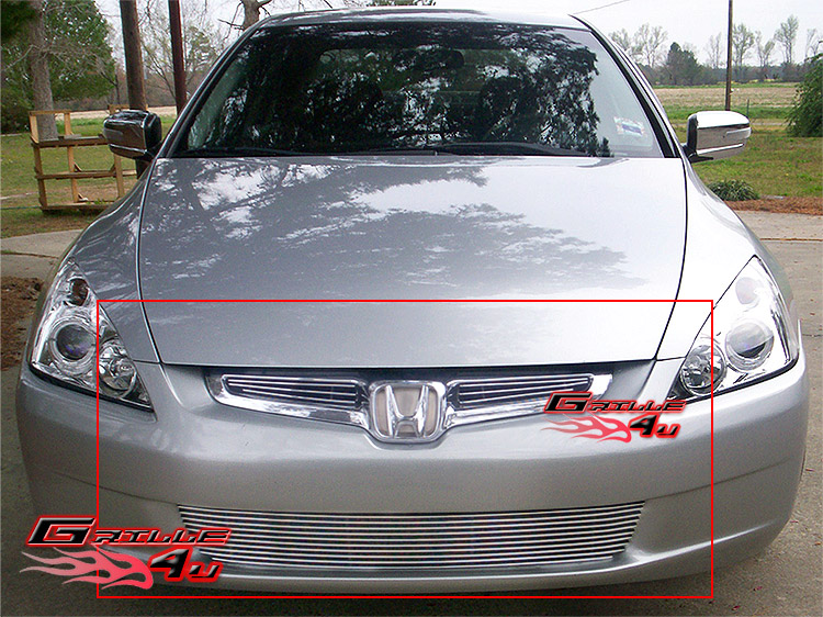 Fits 2003-2005 Honda Accord Sedan Bumper Billet Grille