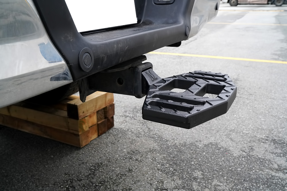 Hammer Carbon Steel Black Hitch Step Bumper Guard Fits 2in