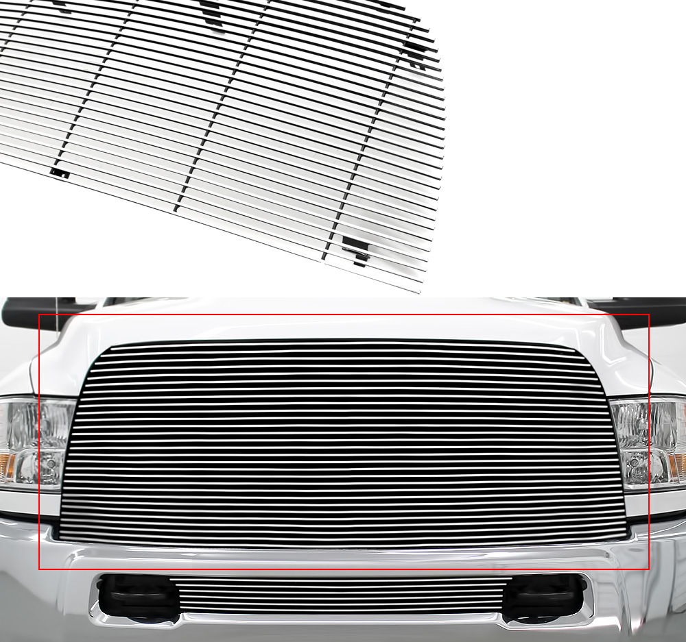 APS Compatible with 2013-2018 Ram 2500 3500 Lower Bumper Stainless Steel Silver Horizontal Billet Grille Insert D66332C