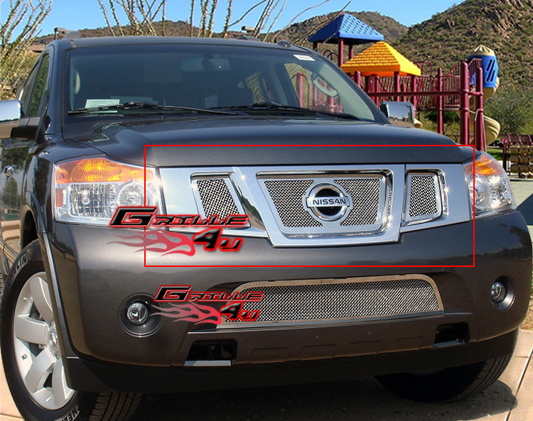 Compatible with 2008-2015 Armada Stainless Steel Mesh Grille Insert W Logo N76507T Compatible with 2008-2015 Armada Stainless Steel Mesh Grille Insert W Logo N76507T
