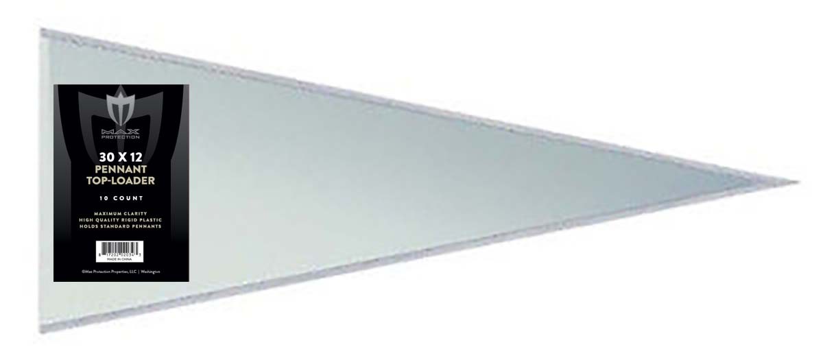 10 Max Pro 12x30 Pennant Flag RIGID Hard Topload Holders Toploaders