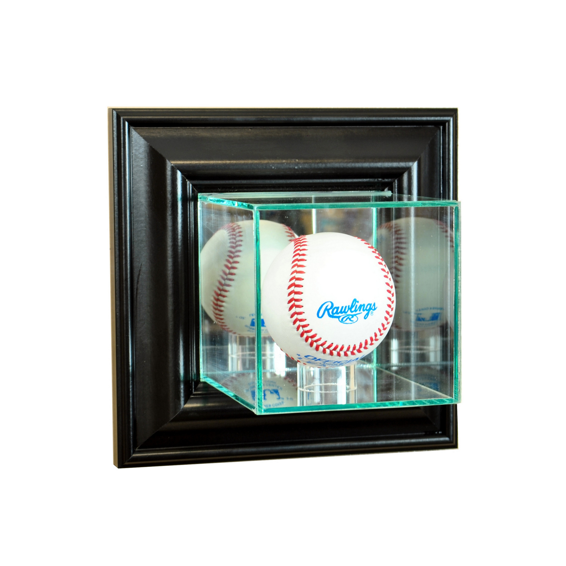WALL MOUNT GLASS MLB BASEBALL DISPLAY CASE UV PROTECTION BLACK WOOD eBay