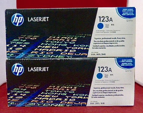 Q3972A 123A Genuine HP Yellow Toner Color LaserJet 2500L 2550LN 2550 $ Lot 2