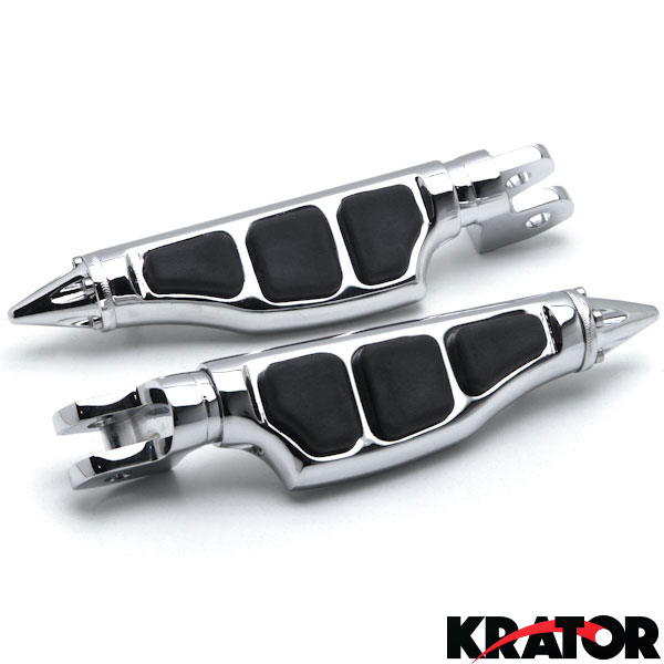 Tombstone Motorcycle Foot Peg Footrests Chrome L/&R For Yamaha V-Star 650 1998-2013 Front