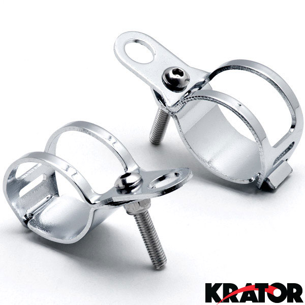 Chrome Signal Fork Mount For Yamaha V-Star Vstar 950 1100 1300