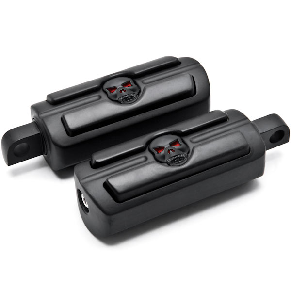 ビューティーバー Skeleton Skull Foot Pegs Black For Harley-Davidson V-Rod