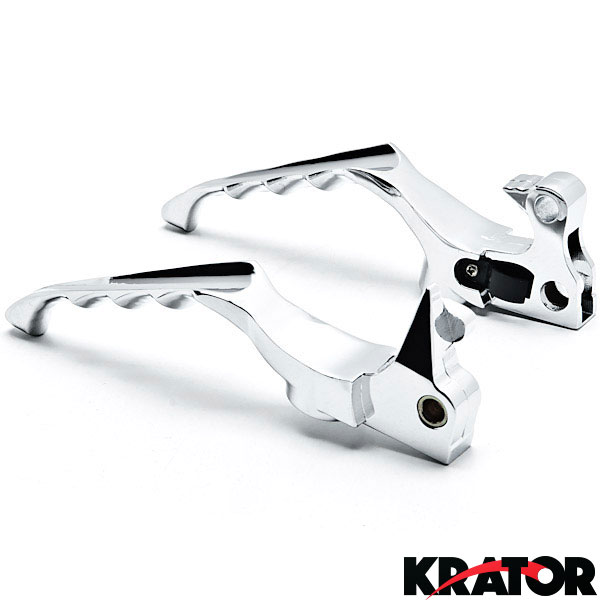 Krator NEW Black Hand Levers Skull Cross Grooved Emblems For Harley Davidson Sportster 883L XL883L 2006-2009