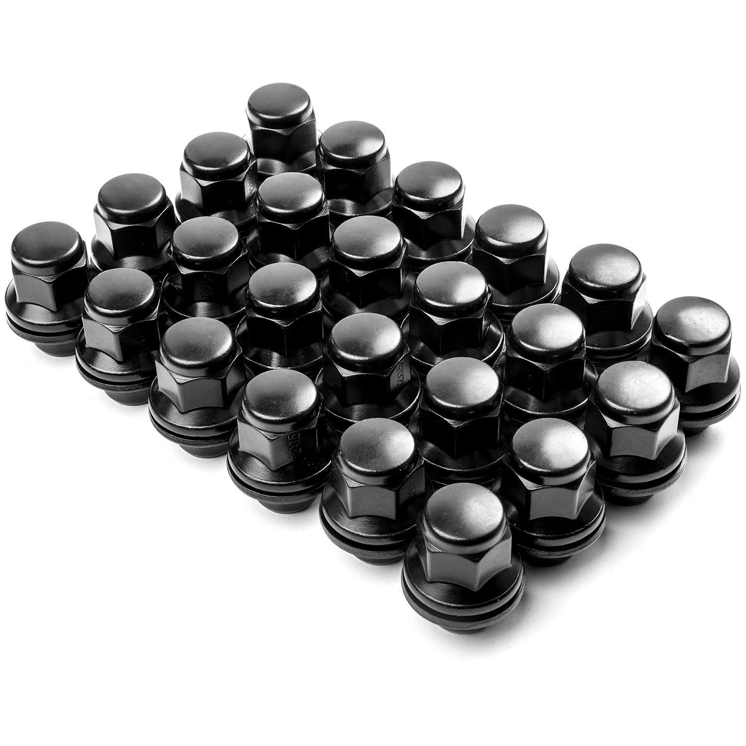 24x Black 12x1.5 Wheel Lug Nuts Mag Seat Washer for 1993-1998