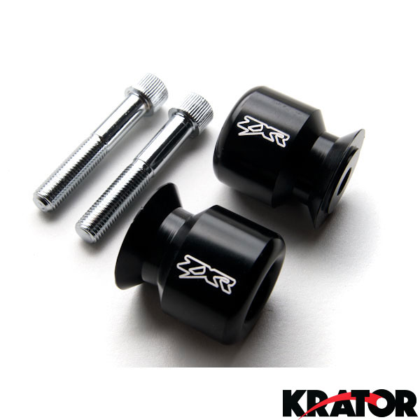 New Logo Black Swingarm Spools Sliders For Kawasaki Ninja ZX
