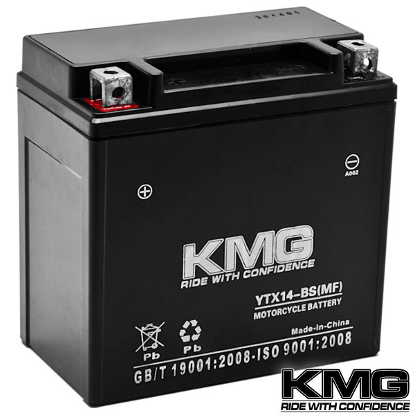 ばって YTX14-BS Sealed SMF Powersport Battery For Kawasaki 1400 Ninja ZX