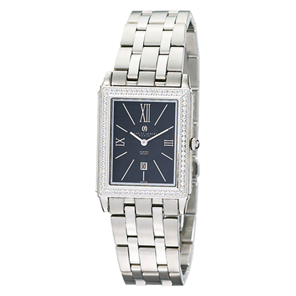 Charles Hubert Stainless Steel And Diamond Watch Charles Hubert Stainless Steel And Diamond Watch