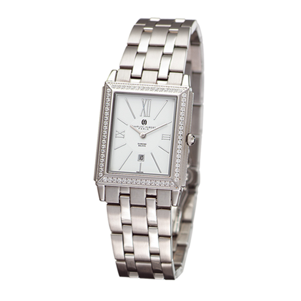 Charles Hubert Stainless Steel And Diamond Watch Charles Hubert Stainless Steel And Diamond Watch