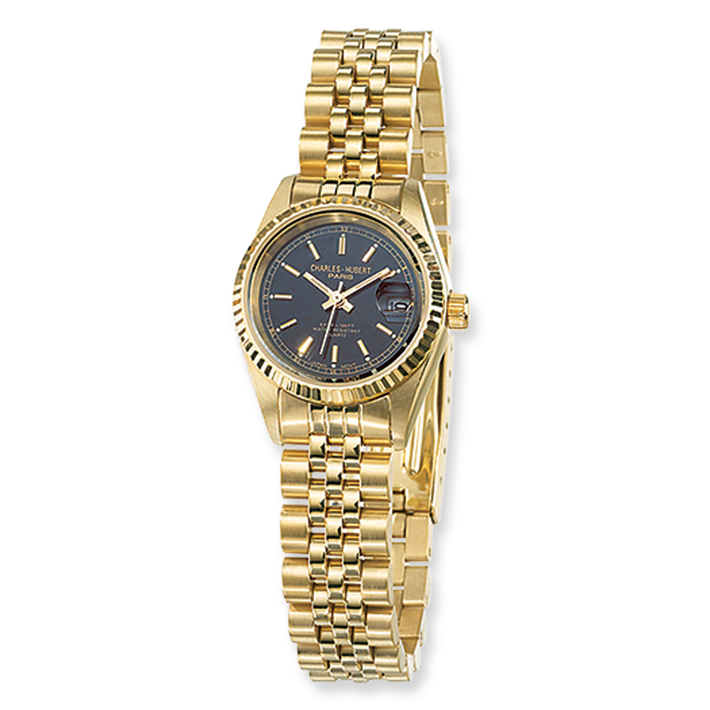 Ladies Gold-plated, Round Analog Watch by Charles Hubert Ladies Gold-plated, Round Analog Watch by Charles Hubert