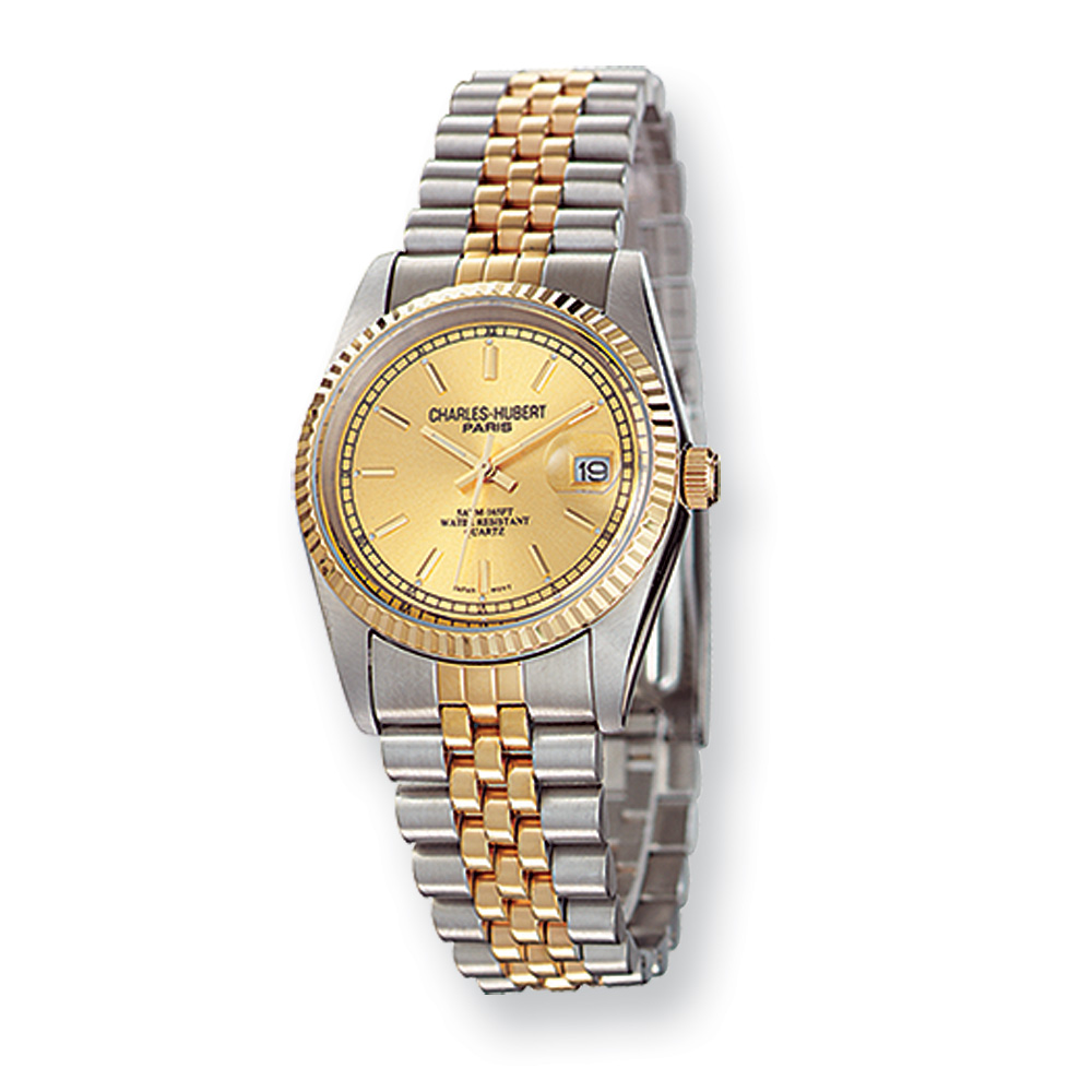 Ladies Two-Tone, Round Analog Watch by Charles Hubert Ladies Two-Tone, Round Analog Watch by Charles Hubert