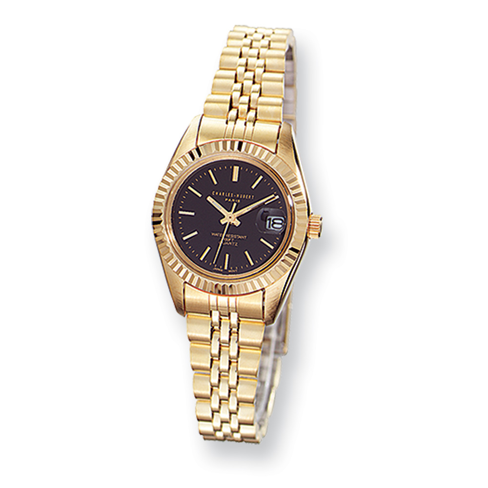 Ladies Gold-plated, Panther Link Watch by Charles Hubert Ladies Gold-plated, Panther Link Watch by Charles Hubert