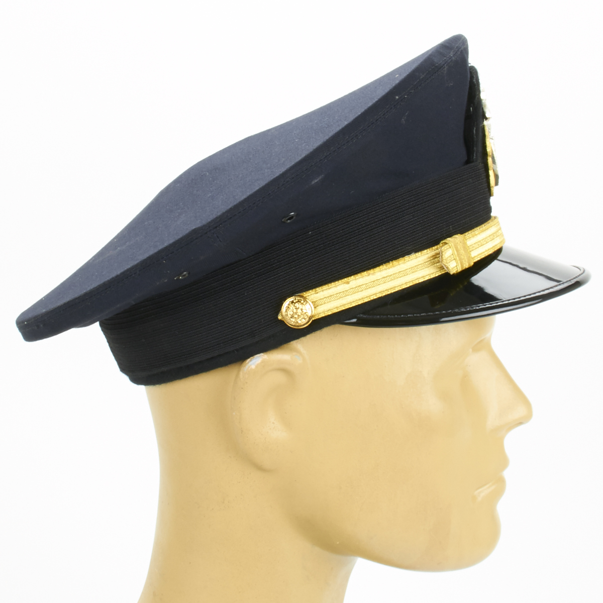 U.S. WWII Naval Officer Blue Peaked Visor Cap Size US 7.5 (60cm) eBay