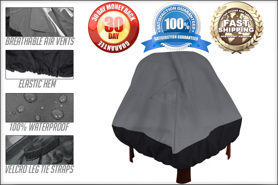 Durable Patio Stand Up Firepit Outdoor Storage Cover 35 Inch Tall
