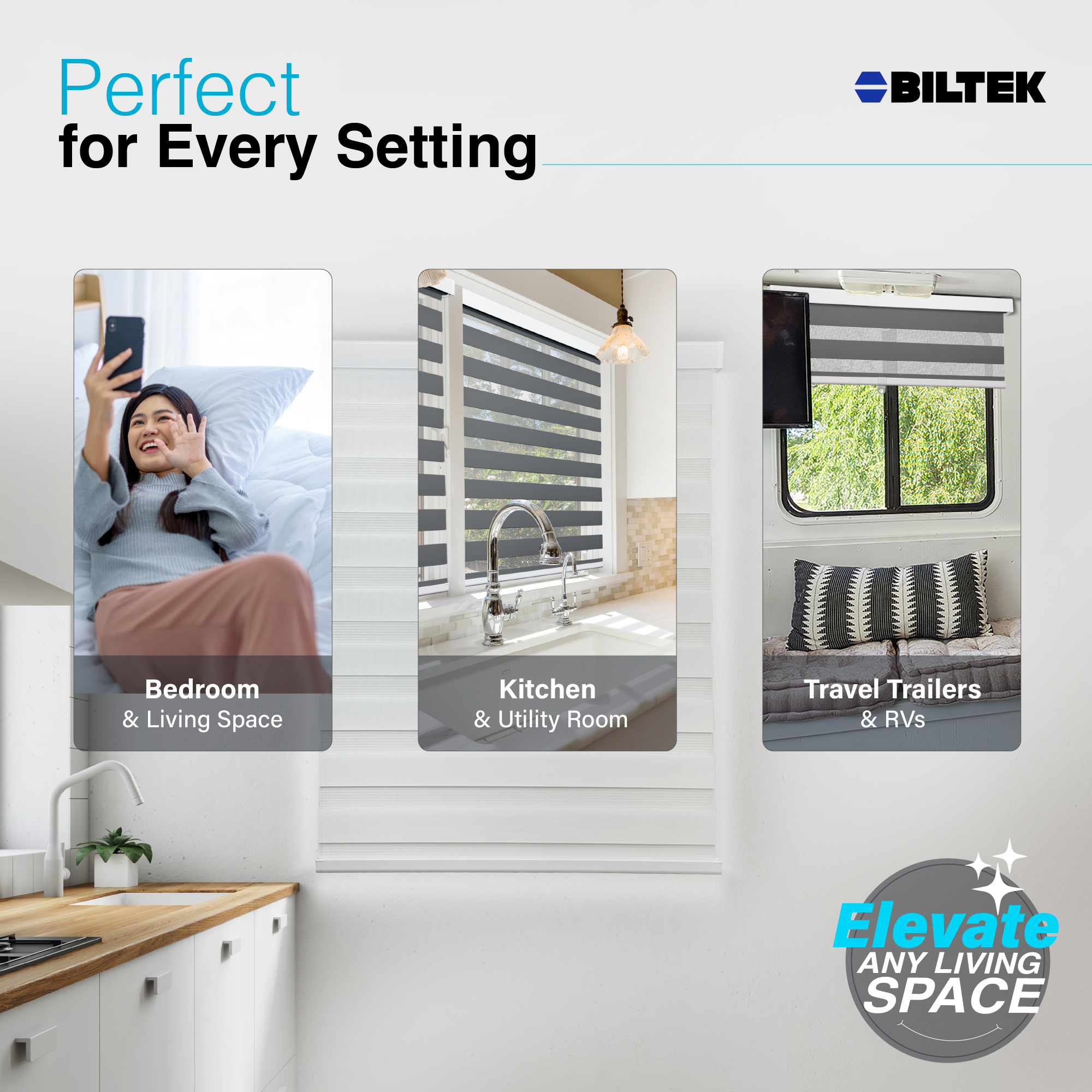 Cordless Zebra Roller Blinds Sheer Shades, Sheer or Privacy - 20" to 72"W x 72"H - Picture 20 of 21