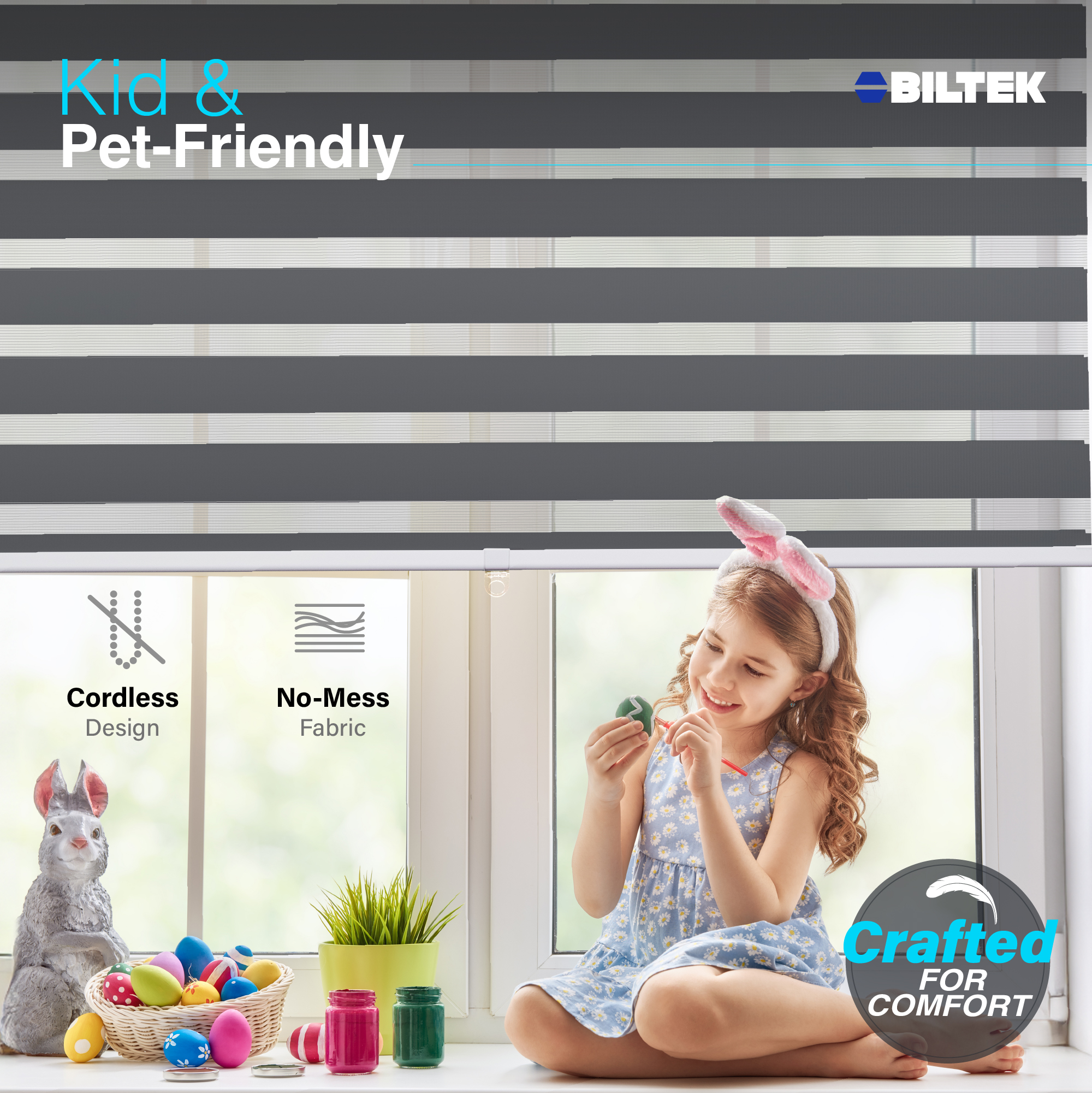 Cordless Zebra Roller Blinds Sheer Shades, Sheer or Privacy - 20" to 72"W x 72"H - Picture 21 of 21