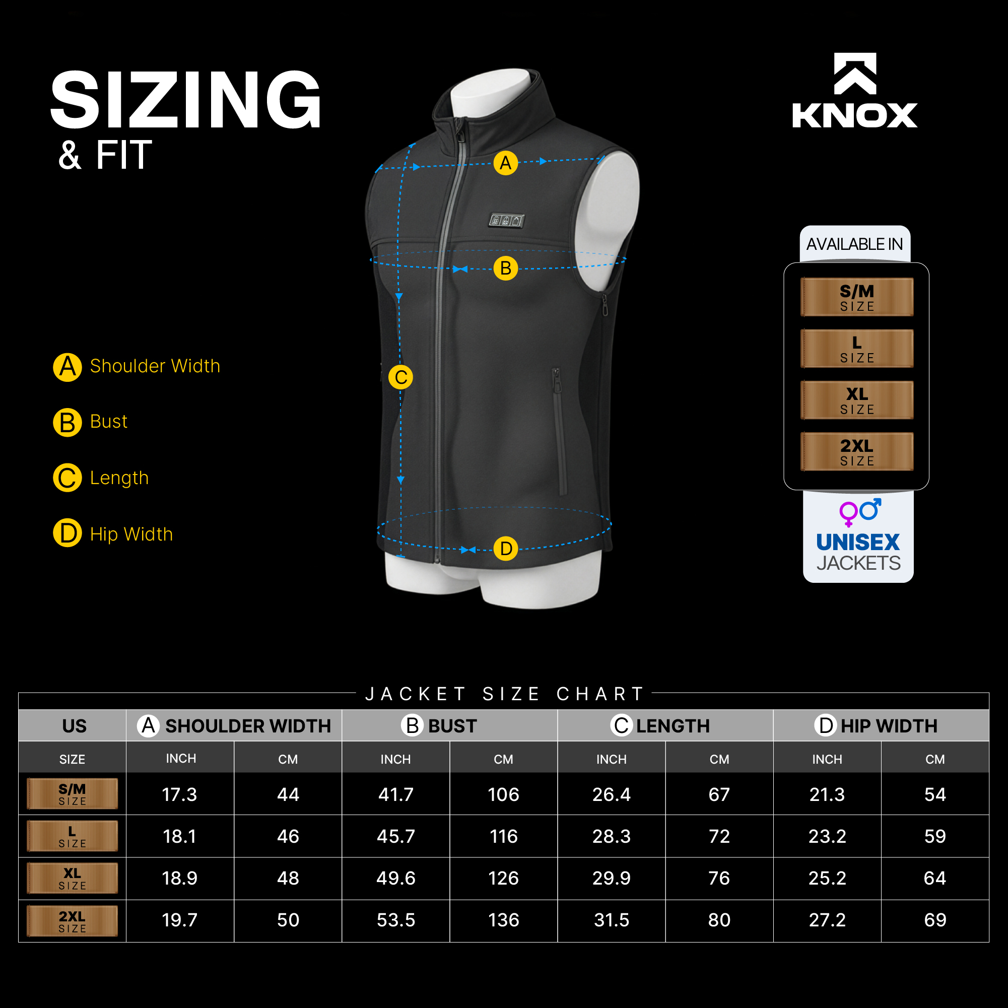 KNOX Heated Vest with 3-Button Control, Polar Fleece Lining, 13