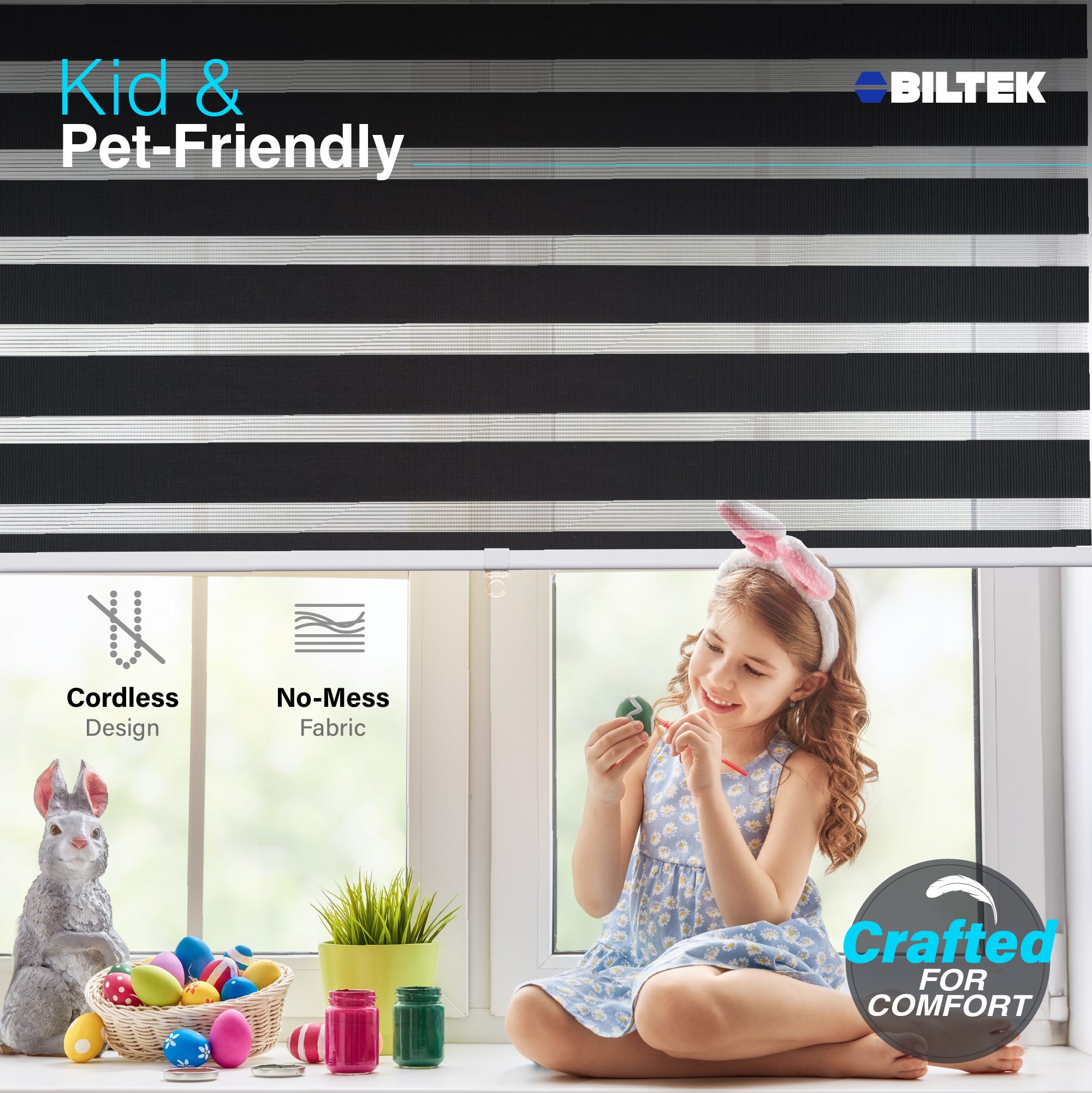 Cordless Zebra Roller Blinds Sheer Shades, Sheer or Privacy - 20" to 72"W x 72"H - Picture 14 of 21
