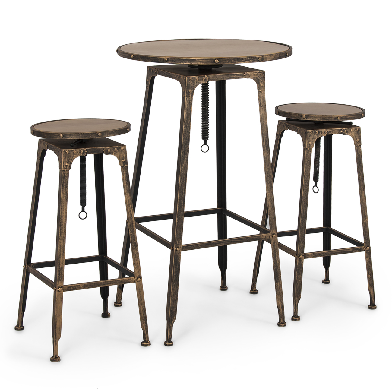 Pc Adjustable Pub Table W Stools Vintage Antique Bistro High - Pc Adjustable Pub Table W Stools Vintage Antique Bistro High Industrialset pc adjustable pub table w stools vintage antique bistro high - pc adjustable pub table w stools vintage antique bistro high industrialset