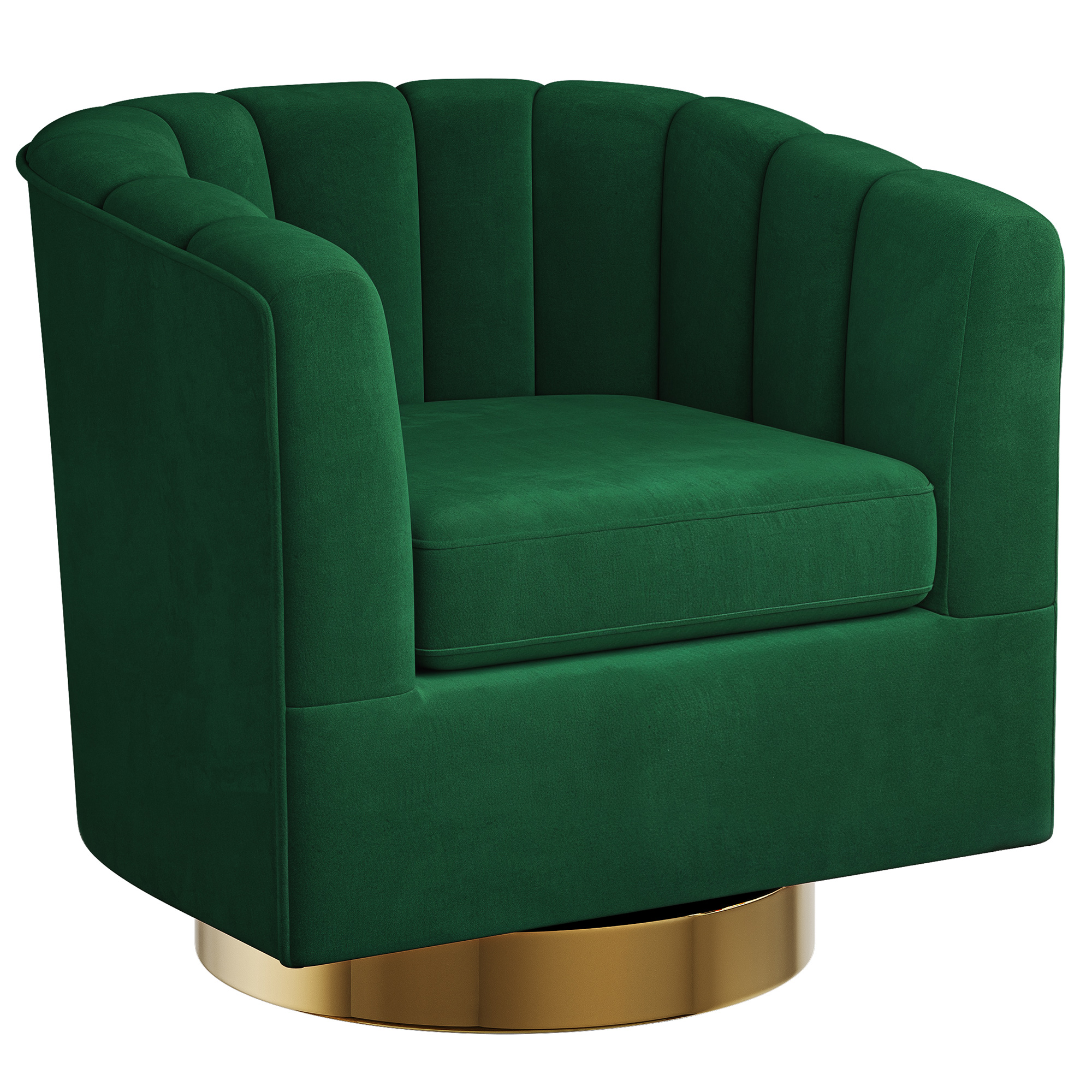 Velvet Swivel Accent Chair, 360 Degree Swivel Comfy Single Sofa Side Chair - Picture 16 of 16