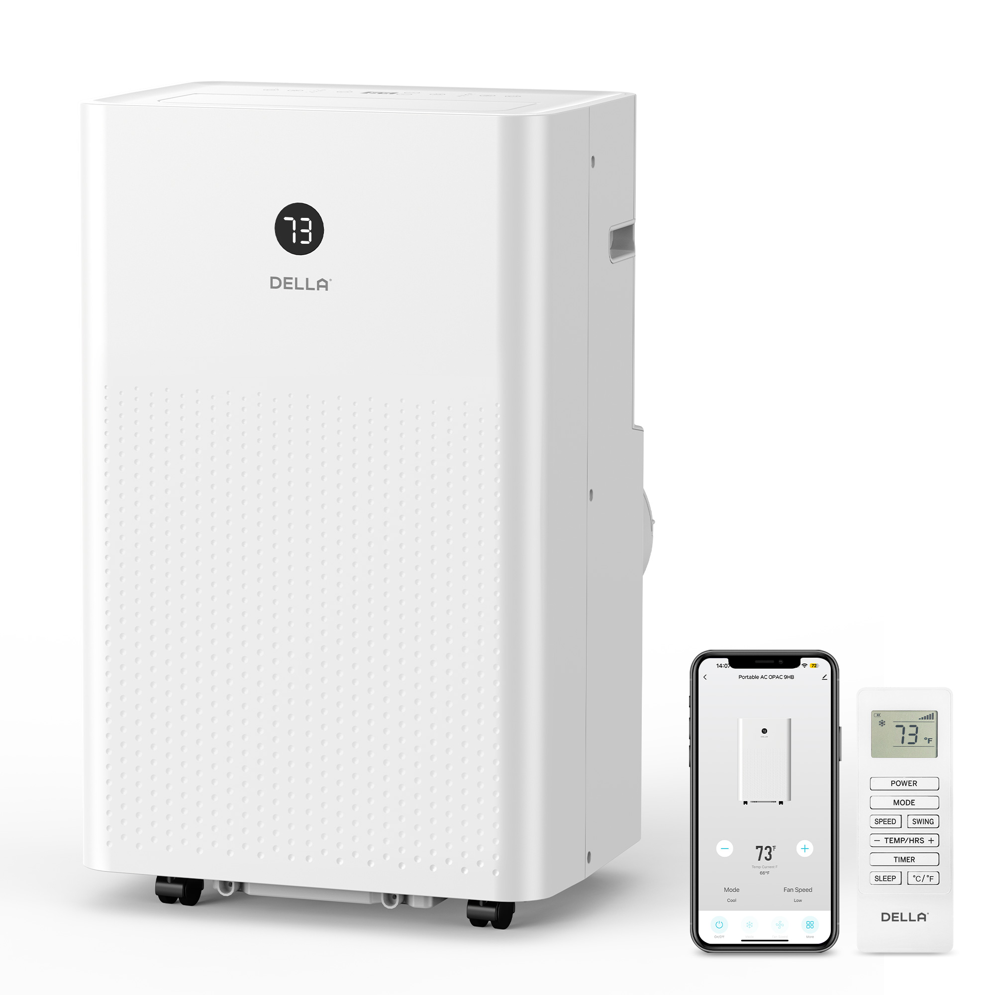 14,000BTU Portable Air Conditioner w/Heat Pump, Cools Up To 650 Sq.Ft.