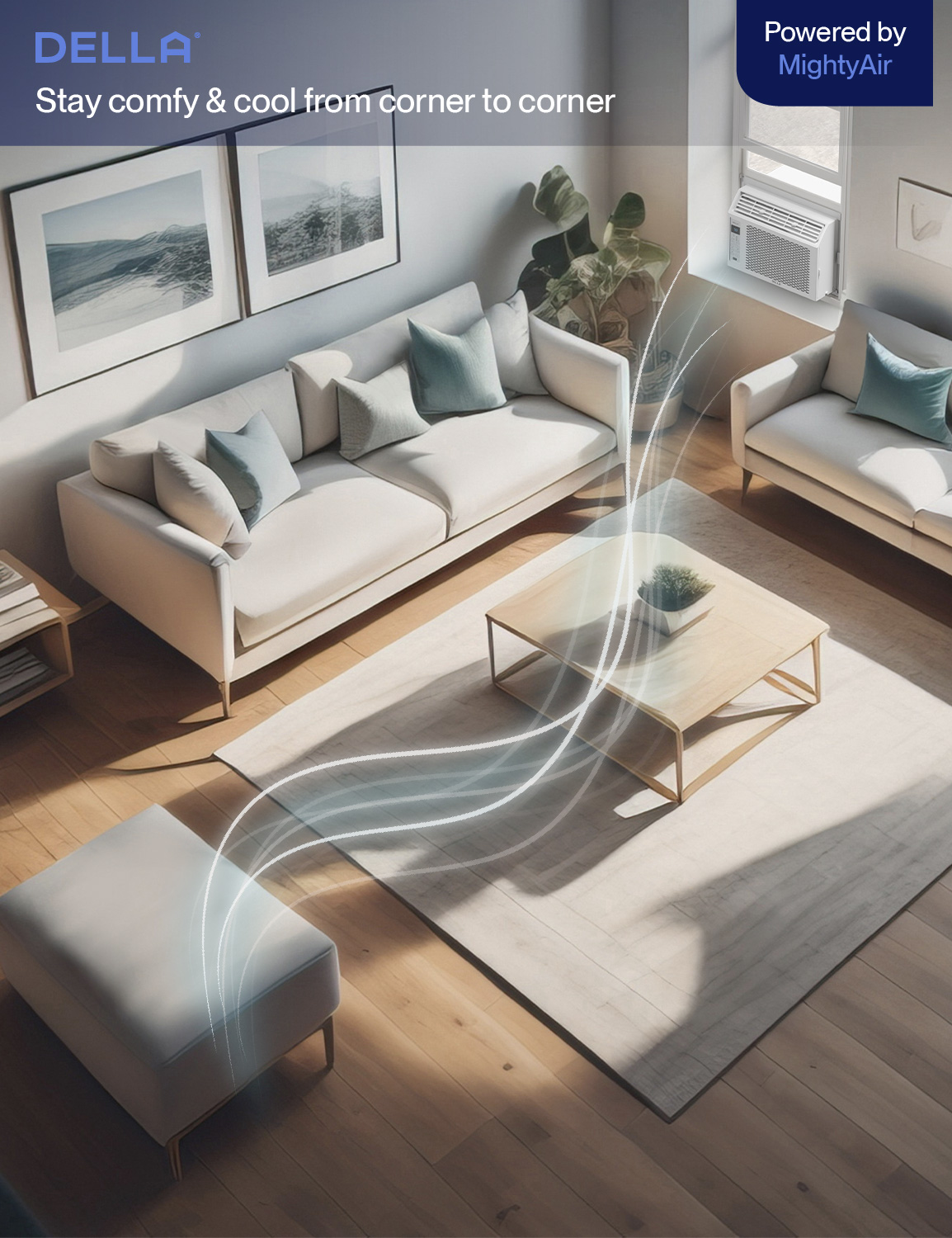 6000 BTU Energy Saving Window Air Conditioner, Cools Up to 250 Sq. Ft.