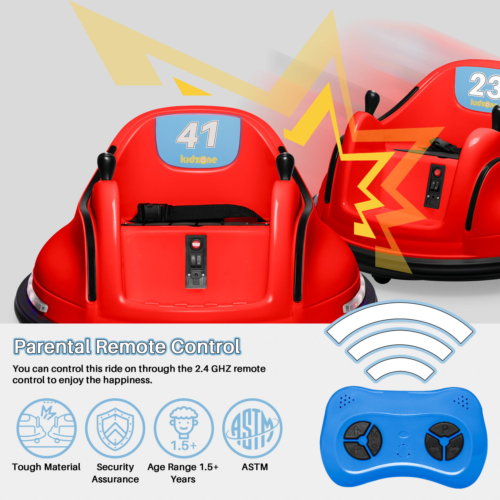 kidzone remote control bumper car