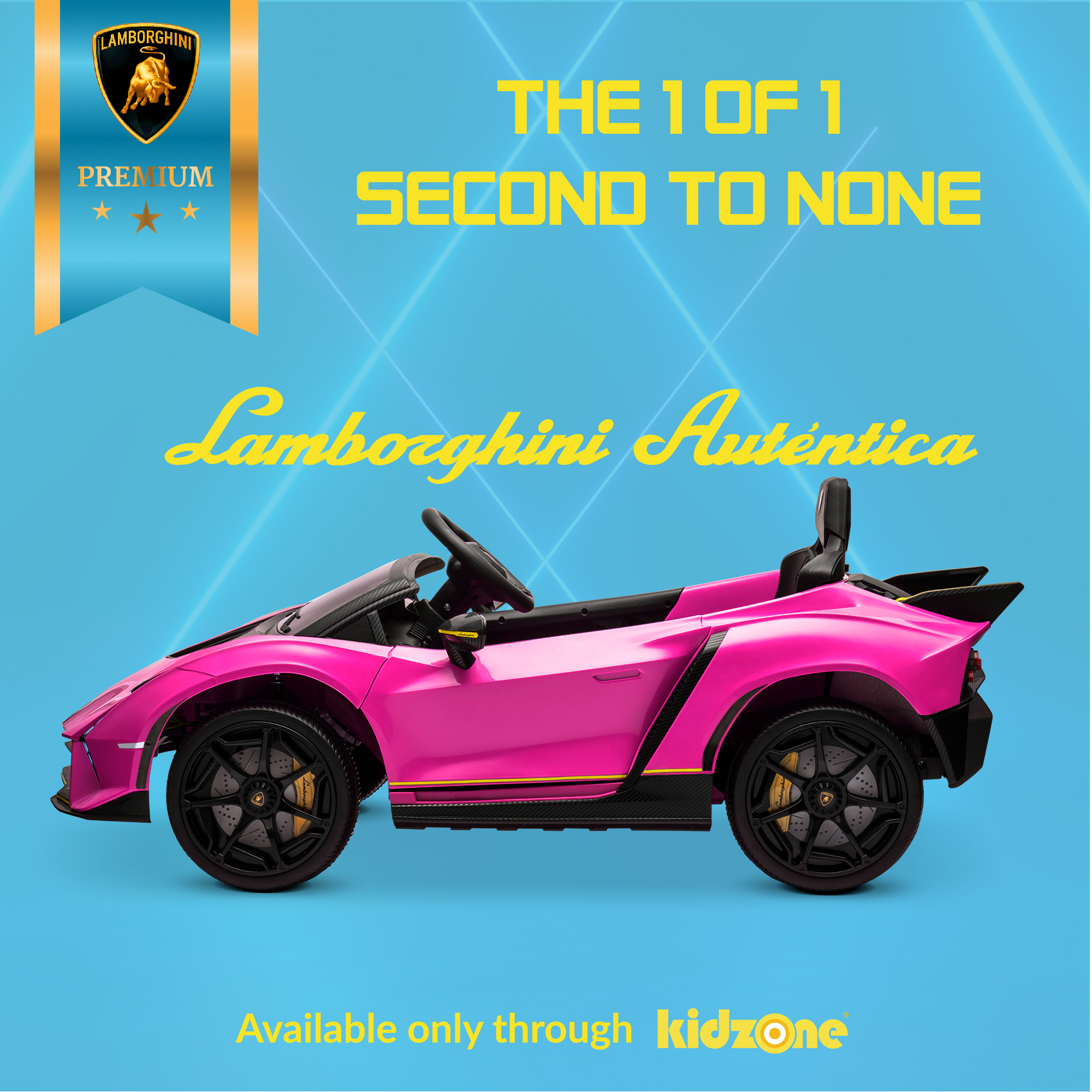Kidzone 12v Licensed Lamborghini Autentica Kids Ride On Car w/ 4 Motors - Picture 11 of 21