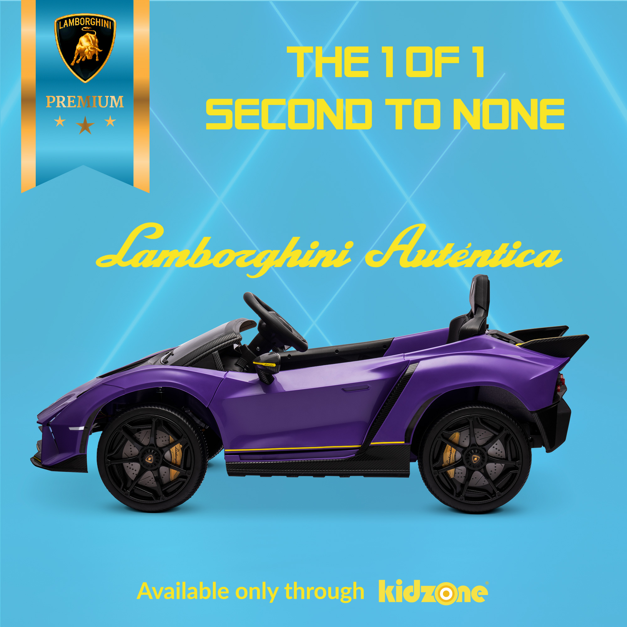 Kidzone 12v Licensed Lamborghini Autentica Kids Ride On Car w/ 4 Motors - Picture 14 of 21
