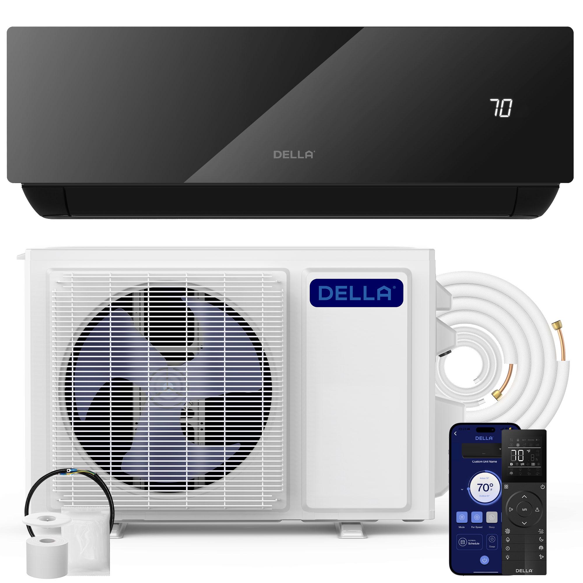 Umbra 18000 BTU Mini Split AC w/Heat Pump, Cools Up to 1000Sq.Ft