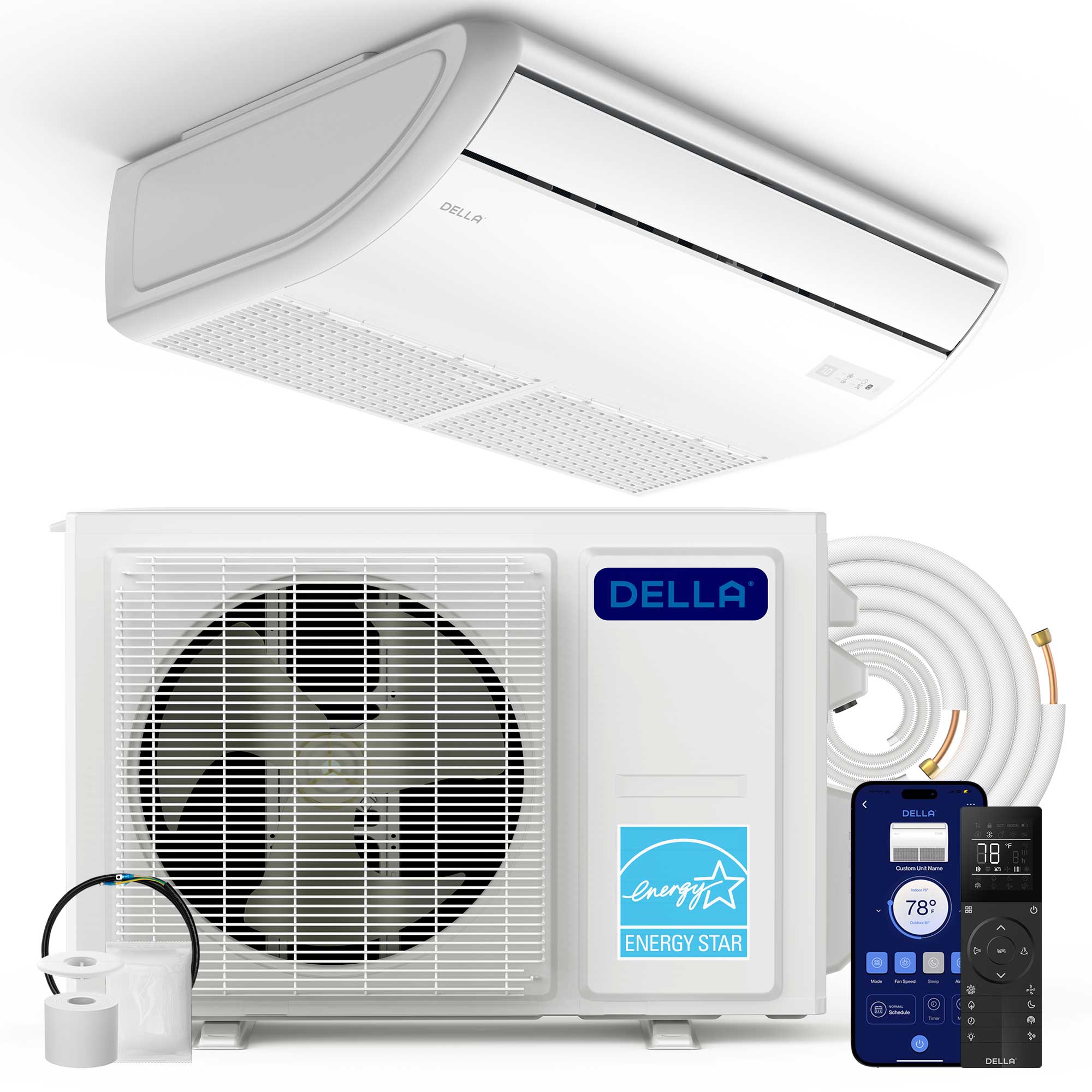 18000 BTU Floor Ceiling Mini Split AC Cools Up to 1000 Sq. Ft