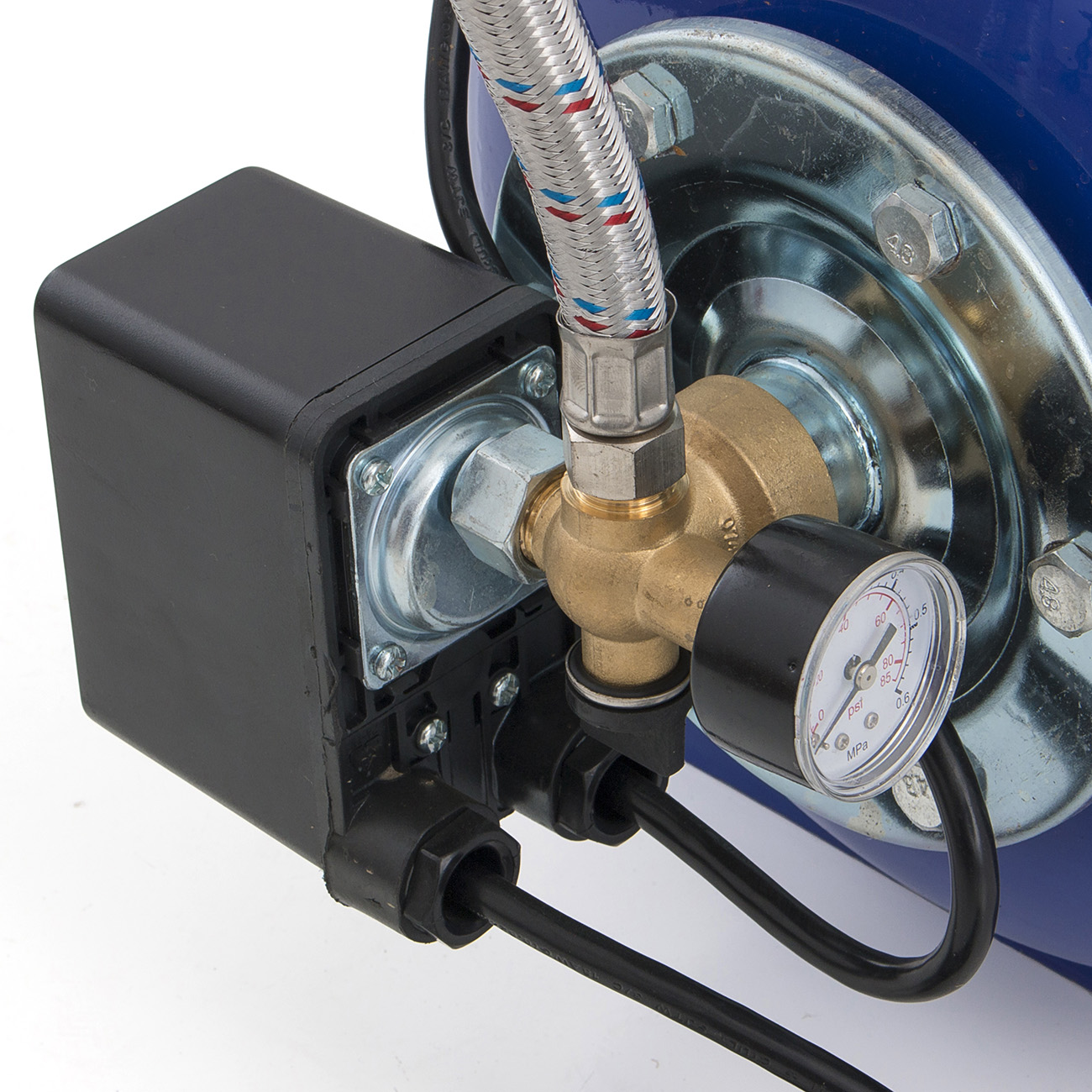 Water pressure tank hook up