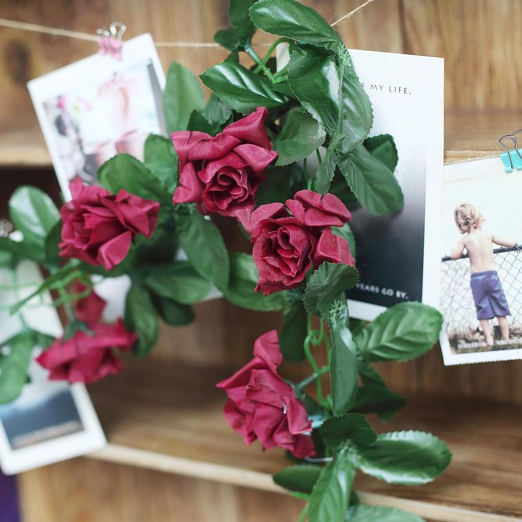 6 feet 3D Chain GARLAND SILK ROSES Wedding FLOWERS Bouquets Party Home Decor - Picture 16 of 39