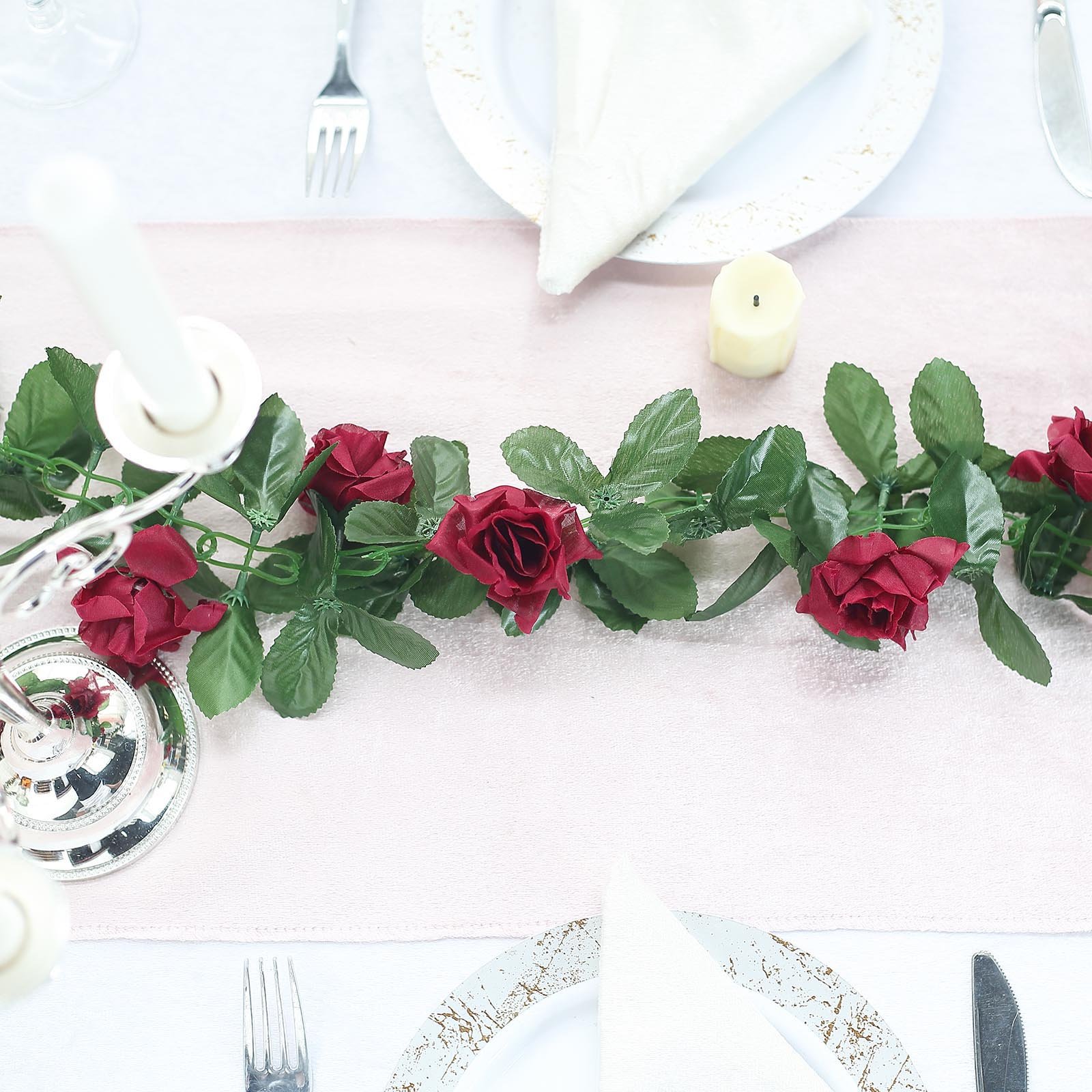 6 feet 3D Chain GARLAND SILK ROSES Wedding FLOWERS Bouquets Party Home Decor - Picture 13 of 39