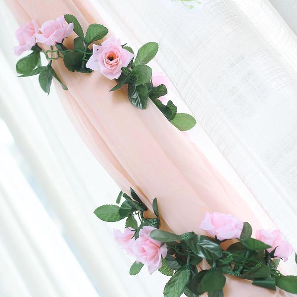 6 feet 3D Chain GARLAND SILK ROSES Wedding FLOWERS Bouquets Party Home Decor - Picture 18 of 39