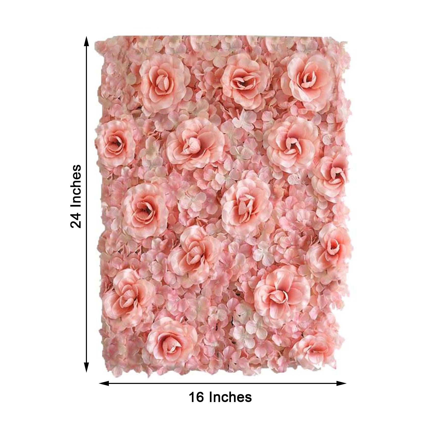 4 pcs Silk Roses and Hydrangea Flowers Wall Backdrop Panels Wedding Decorations